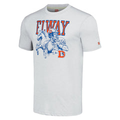 John Elway Denver Broncos Homage Unisex Unisex Caricature Retired Player Tri-Blend T-Shirt - Ash online