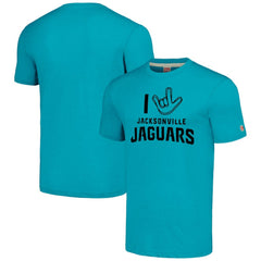 Jacksonville Jaguars Homage Unisex The NFL ASL Collection by Love Sign Tri-Blend T-Shirt - Teal cheap