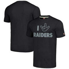 Las Vegas Raiders Homage Unisex The NFL ASL Collection by Love Sign Tri-Blend T-Shirt - Charcoal for sale