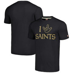 New Orleans Saints Homage Unisex The NFL ASL Collection by Love Sign Tri-Blend T-Shirt - Charcoal on sale