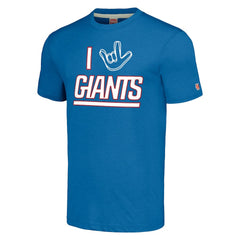 New York Giants Homage Unisex The NFL ASL Collection by Love Sign Tri-Blend T-Shirt - Royal online