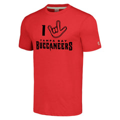 Tampa Bay Buccaneers Homage Unisex The NFL ASL Collection by Love Sign Tri-Blend T-Shirt - Red online