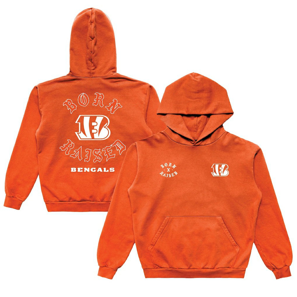 Cincinnati Bengals Born x Raised Unisex Pullover Hoodie - Orange online