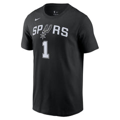 Victor Wembanyama San Antonio Spurs Icon 2022/23 Name & Number T-Shirt - Black | Nike shop