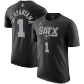 Victor Wembanyama San Antonio Spurs Jordan Brand 2022/23 Statement Edition Name & Number T-Shirt - Black discount