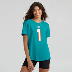 Tua Tagovailoa Miami Dolphins Women's Player Name & Number T-Shirt - Aqua | Nike online