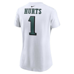Jalen Hurts Philadelphia Eagles Women's Player Name & Number T-Shirt - White | Nike sale