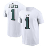 Jalen Hurts Philadelphia Eagles Player Name & Number T-Shirt - White | Nike sale