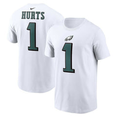 Jalen Hurts Philadelphia Eagles Player Name & Number T-Shirt - White | Nike sale
