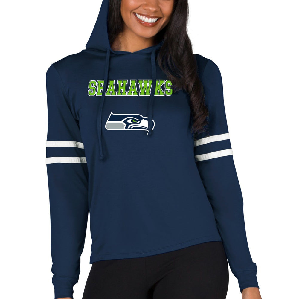 Seattle Seahawks Concepts Sport Women's Marathon Lightweight Lounge Pullover Hoodie - College Navy cheap