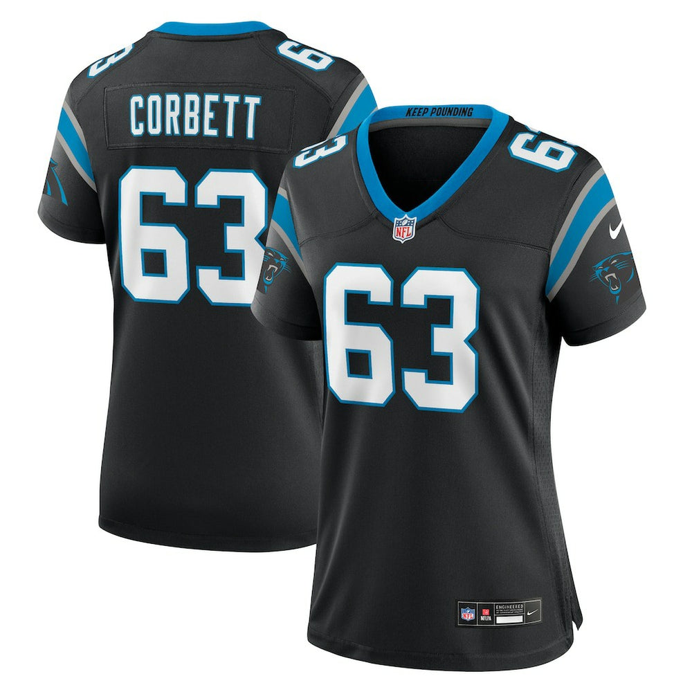 Austin Corbett Carolina Panthers Women's Team Game Jersey - Black | Nike online