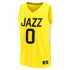 Taylor Hendricks Utah Jazz Fast Break Replica Jersey - Icon Edition - Yellow | Fanatics for sale