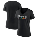 Minnesota Twins Women's City Pride V-Neck T-Shirt - Black