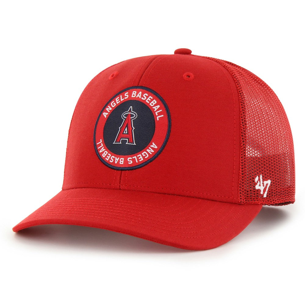 Los Angeles Angels Unveil Trucker Adjustable Hat - Red | 47 brand