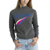 Los Angeles Dodgers Lusso Women's Serena Raglan Pullover Sweater - Gray