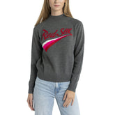 Boston Red Sox Lusso Women's Serena Raglan Pullover Sweater - Gray