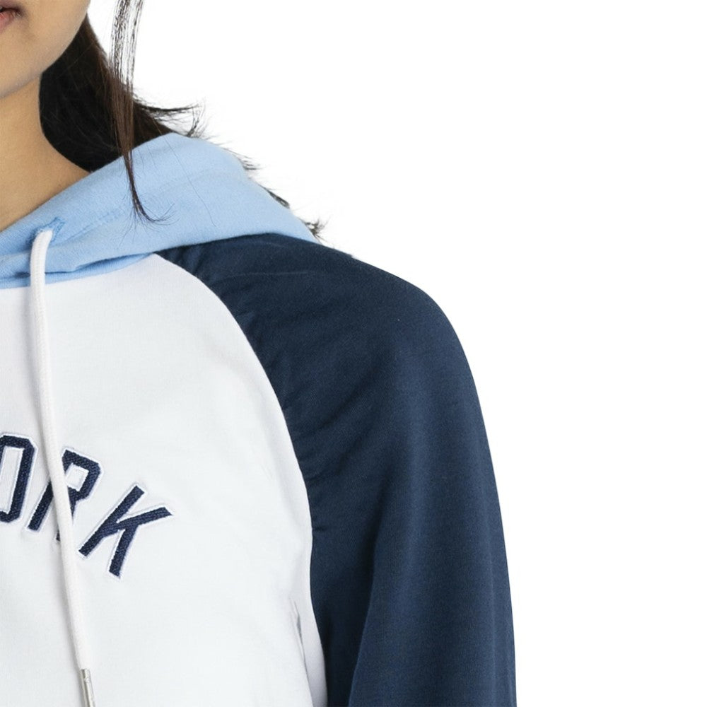 New York Yankees Lusso Women's Marlowe Tri-Blend Raglan Pullover Hoodie - White