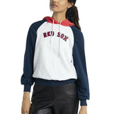 Boston Red Sox Lusso Women's Marlowe Tri-Blend Raglan Pullover Hoodie - White