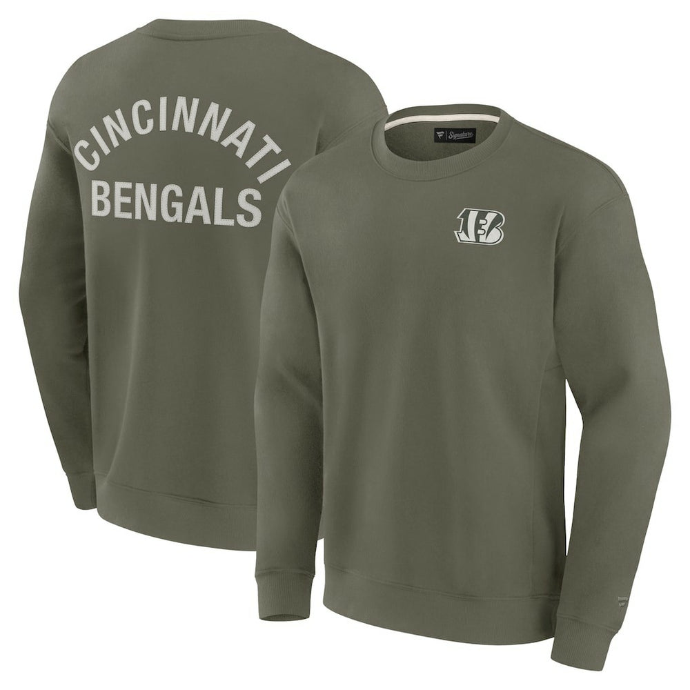 Cincinnati Bengals Unisex Elements Super Soft Pullover Sweatshirt - Olive online