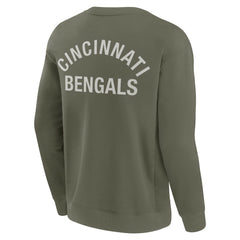 Cincinnati Bengals Unisex Elements Super Soft Pullover Sweatshirt - Olive online
