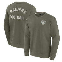 Las Vegas Raiders Unisex Elements Super Soft Pullover Sweatshirt - Olive discount