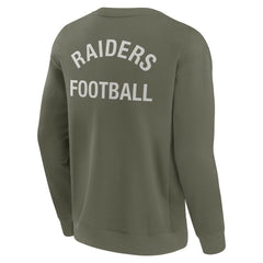 Las Vegas Raiders Unisex Elements Super Soft Pullover Sweatshirt - Olive discount