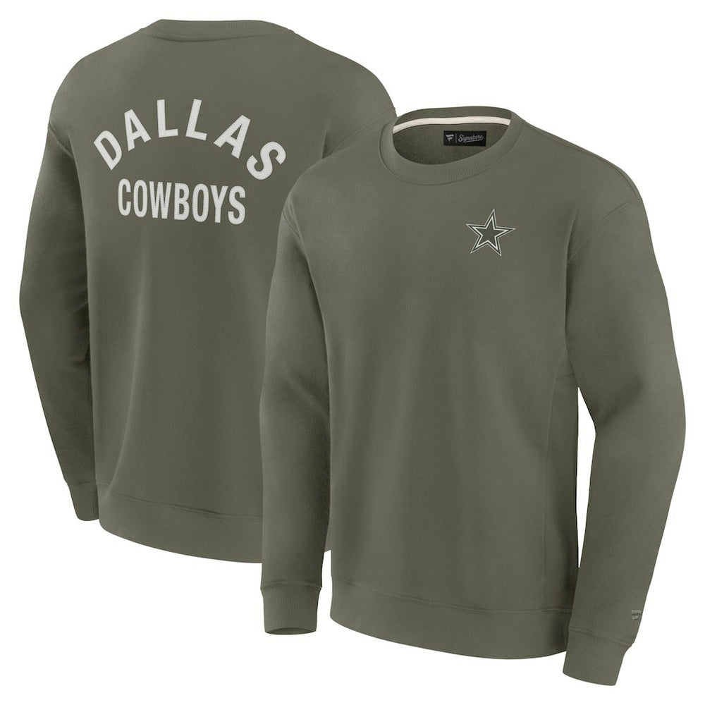 Dallas Cowboys Unisex Elements Super Soft Pullover Sweatshirt - Olive for sale
