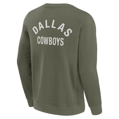 Dallas Cowboys Unisex Elements Super Soft Pullover Sweatshirt - Olive for sale