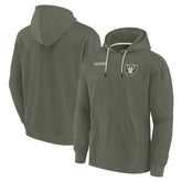 Las Vegas Raiders Unisex Elements Super Soft Fleece Pullover Hoodie - Olive online