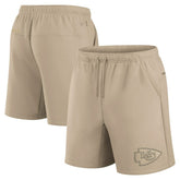 Kansas City Chiefs Unisex Elements Super Soft Fleece Shorts - Khaki for sale