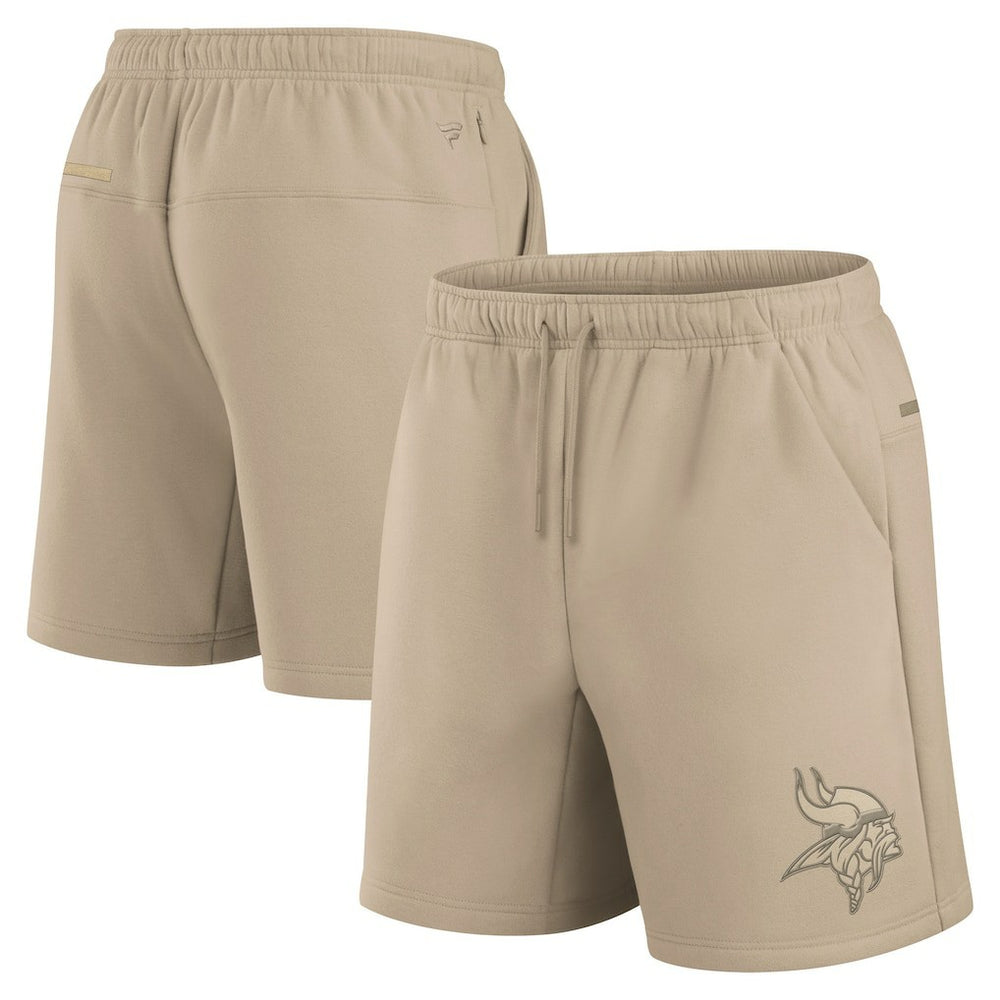 Minnesota Vikings Unisex Elements Super Soft Fleece Shorts - Khaki sale