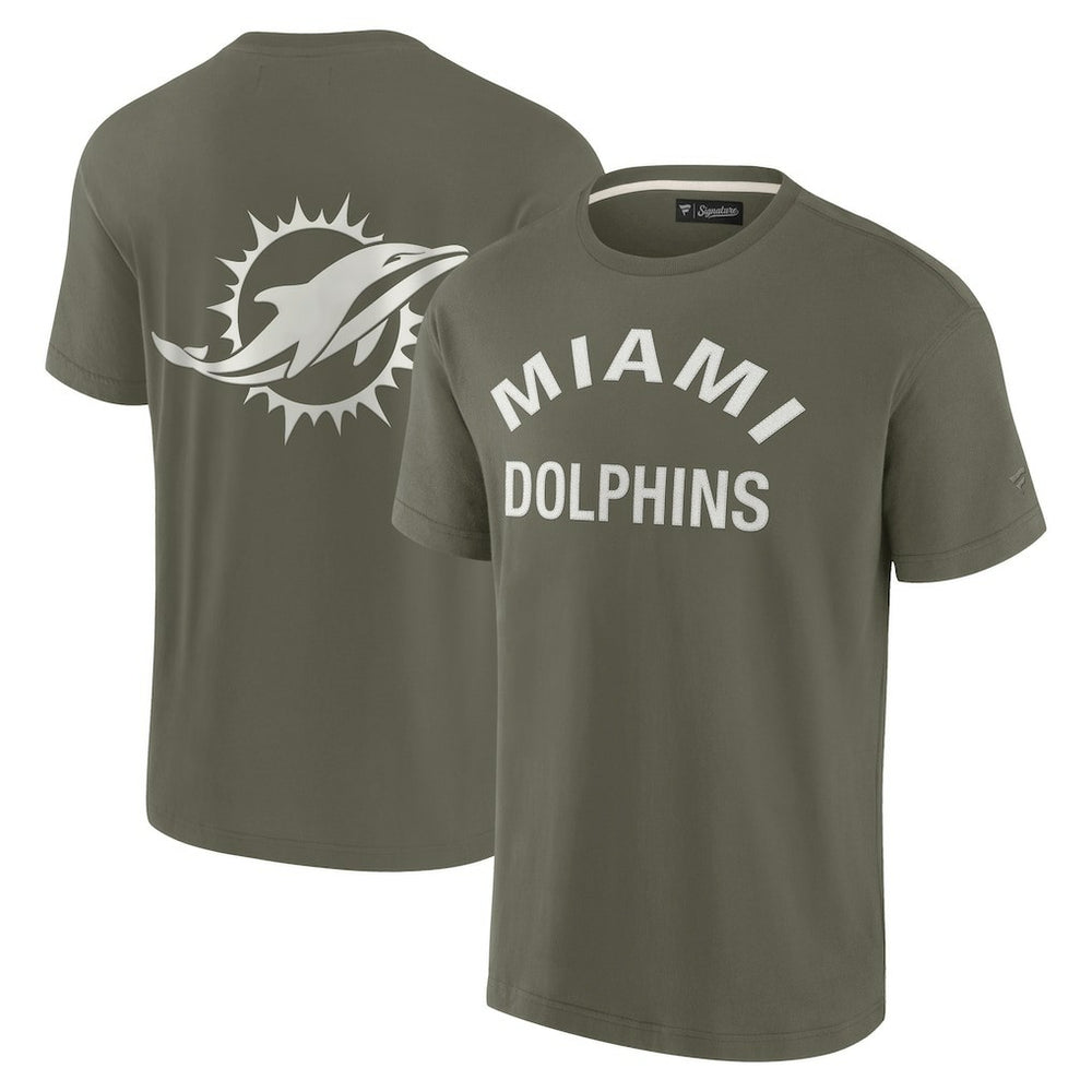 Miami Dolphins Unisex Elements Super Soft Short Sleeve T-Shirt - Olive discount
