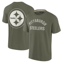 Pittsburgh Steelers Unisex Elements Super Soft Short Sleeve T-Shirt - Olive for sale