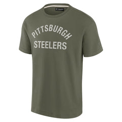 Pittsburgh Steelers Unisex Elements Super Soft Short Sleeve T-Shirt - Olive for sale