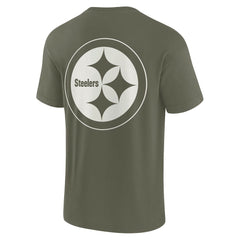 Pittsburgh Steelers Unisex Elements Super Soft Short Sleeve T-Shirt - Olive for sale