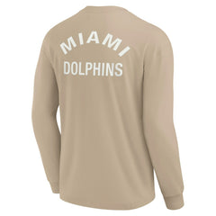 Miami Dolphins Unisex Elements Super Soft Long Sleeve T-Shirt - Khaki cheap