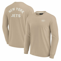 New York Jets Unisex Elements Super Soft Long Sleeve T-Shirt - Khaki on sale