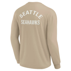 Seattle Seahawks Unisex Elements Super Soft Long Sleeve T-Shirt - Khaki discount