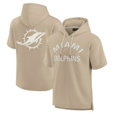 Miami Dolphins Unisex Elements Super Soft Fleece Short Sleeve Pullover Hoodie - Khaki online