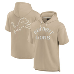 Detroit Lions Unisex Elements Super Soft Fleece Short Sleeve Pullover Hoodie - Khaki online