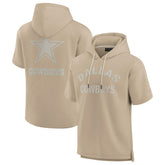 Dallas Cowboys Unisex Elements Super Soft Fleece Short Sleeve Pullover Hoodie - Khaki online