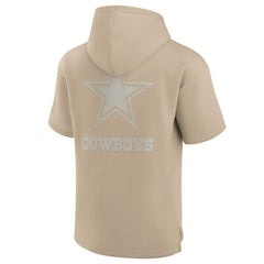 Dallas Cowboys Unisex Elements Super Soft Fleece Short Sleeve Pullover Hoodie - Khaki online