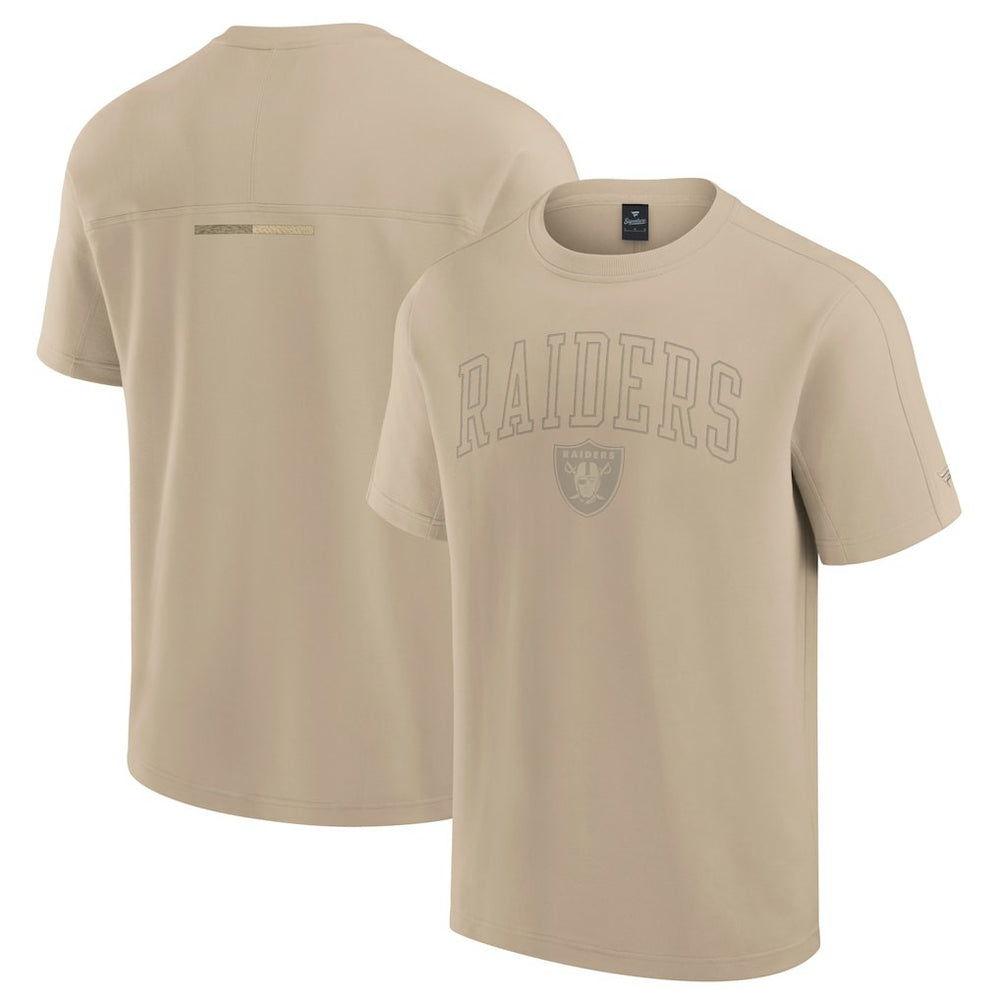 Las Vegas Raiders Unisex Elements Heavyweight Tri-Blend T-Shirt - Khaki for sale