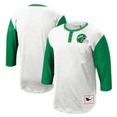 New York Jets Legacy Slub Henley 3/4 Sleeve T-Shirt - White on sale