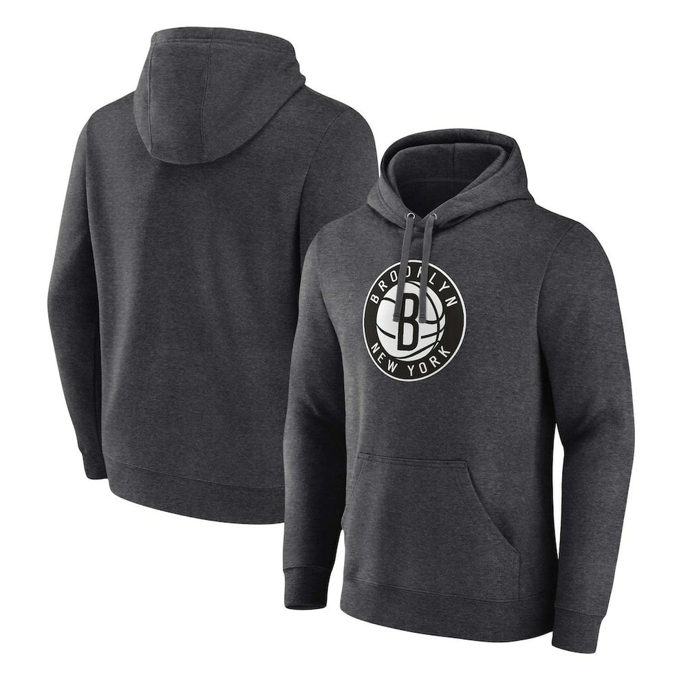 Brooklyn Nets Primary Logo Pullover Hoodie - Heather Charcoal | Fanatics sale