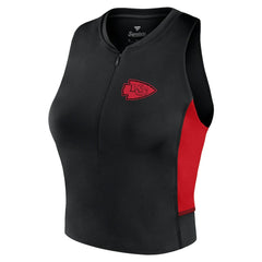 Kansas City Chiefs Women's Studio Fitted Gym Tank Top - Black on sale