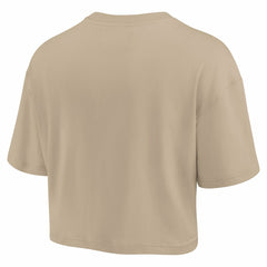 Buffalo Bills Women's Elements Super Soft Boxy Cropped T-Shirt - Khaki on sale
