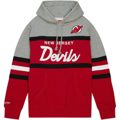New Jersey Devils Head Coach Pullover Hoodie Red/Gray