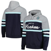 Seattle Kraken Head Coach Pullover Hoodie Deep Sea Blue/Gray