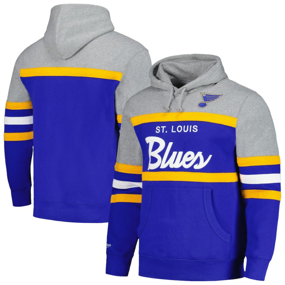 St. Louis Blues Head Coach Pullover Hoodie Blue/Gray